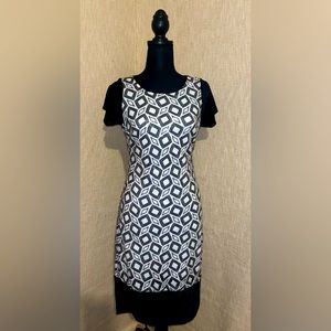 Black and White Sequins- Diamond Shape Pattern Dress